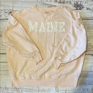 American Eagle Outfitters Light Pink 'Maine' Sweatshirt